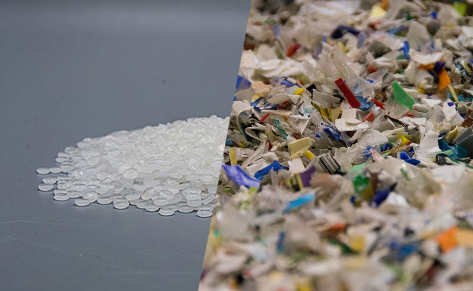 regranulate and grinds after recycling PP injection molded plastics