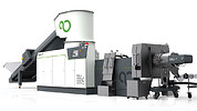 Plastic recycling machine ISEC evo seen from a different perspective